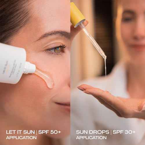 JESS BEAUTY | Sun Safe Face Sunscreen Skin Care Set SPF 50+ 1.7 fl. oz Sun Drops SPF 30+ 1 fl. oz Skincare Sunscreen for Face