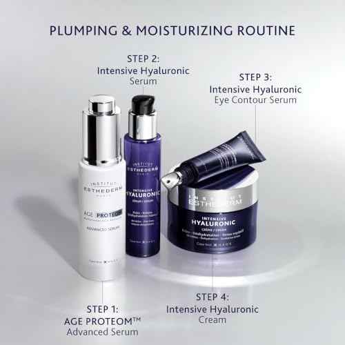 Institut Esthederm Intensive Hyaluronic Serum, Aging Facial Serum for Wrinkles, Fine Lines and Dehydrated Skin 1 Fl Oz