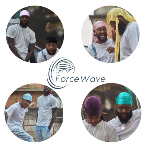 ForceWave 10 Pieces Silky Durags Long Tail for Women Men Satin Durag 360 Wave£¬Dorag, 10 Pieces