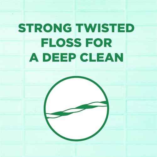 GUM Twisted Mint Floss Picks - Twisted Threads, Shred-Resistant Floss, Easy Grip Handle, 150 Count (Pack of 4)
