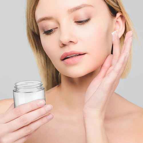 Bumobum 2 oz Small Glass Jars with Lids, 24 Pack Clear Glass Cosmetic Jars with Inner Liners, 60ml Round Empty Sample Containers for Cream, Salve, Powders and Ointments Storage