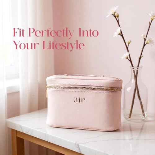 Air Glow Makeup Bag, Cosmetic Travel Case with Zipper Closure