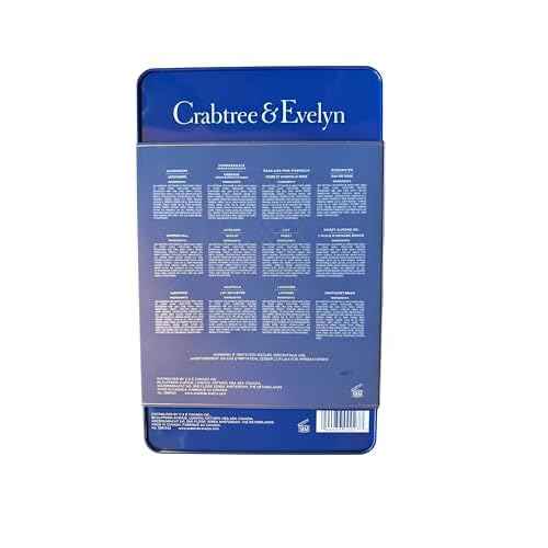 Crabtree & Evelyn 12-Piece Hand Therapy Collection with Collectible Tin (Cornflower Blue Floral, 12)