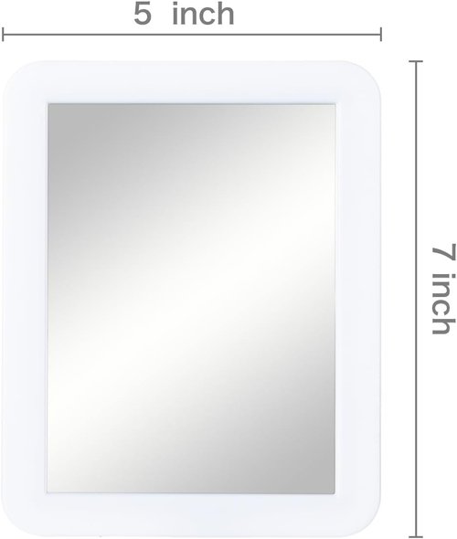 MIHAGUTY Magnetic Locker Mirror,5" x 7" Small Mirrors School Locker, Bathroom, Household Refrigerator, Locker Accessory, Office Cabinets, and Home (White)
