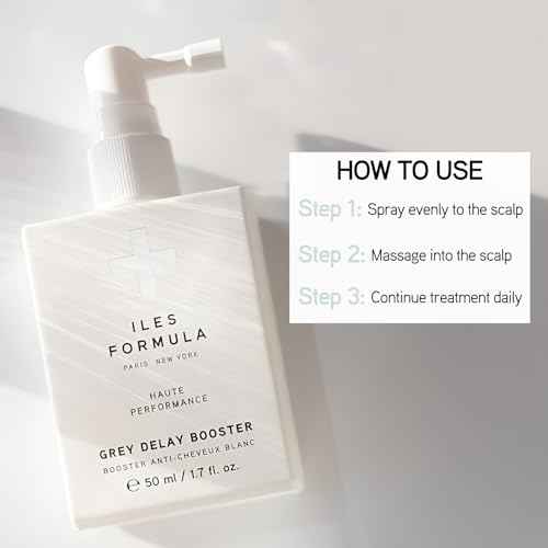 ILES FORMULA Grey Delay Anti Gray Hair Booster ? Botanical Leave-In Treatment Spray with Silverfree and Melanogray to Restore Natural Hair Color and Prevent Premature Greying, 1-Month Supply