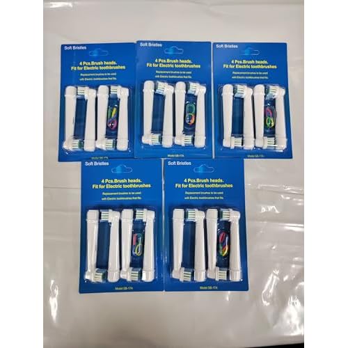 20 PCS Replacement Toothbrush Heads Compatible with Oral B Braun Electric Toothbrush Pro 1000/9000/ 5000/3000/8000