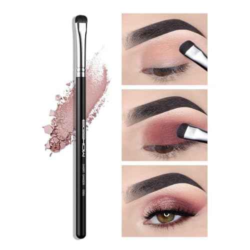EIGSHOW Angled Eyeliner Brush & Eyeshadow Brush, High-End Precision Gel Liner and Short Smudge Brushes for Cat Eye, Winged Liner (E835&E806)