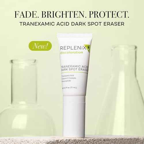Replenix Tranexamic Acid Dark Spot Treatment, Daily Medical-Grade Topical Discoloration Serum for Uneven Skin Tone, Gluten, Paraben, Fragrance & Cruelty Free (0.5 oz)