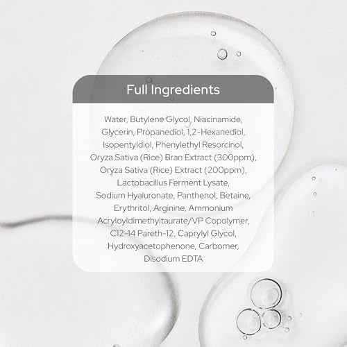 Face Serum for Women Korean Glow with 5% Niacinamide (Icheon Rice Bran) ? Hydrating Formula for Even Tone, Glowing Skin, Hyperpigmentation, Daily Glow Care