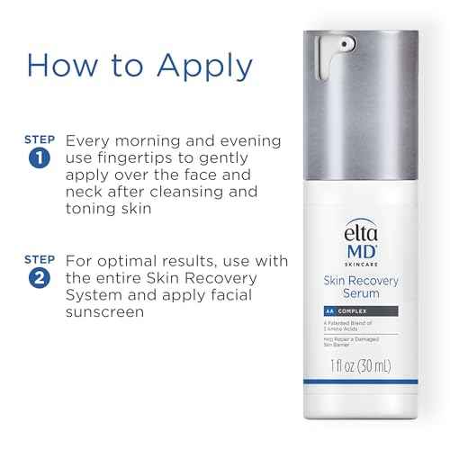 EltaMD Skin Recovery Face Serum, Redness Relief, Facial Serum Visibly Reduces Redness in 24 Hours, For Sensitive Skin, 1.0 oz Pump