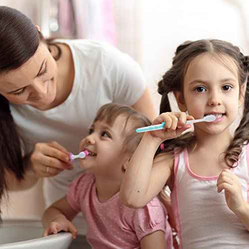 Bokon 300 Pcs Toothbrush for Kids Individually Wrapped Children Soft Disposable Manual Toothbrush Bulk Panda Travel with Bristle Rubber Handle for School Daycare Oral Hygiene