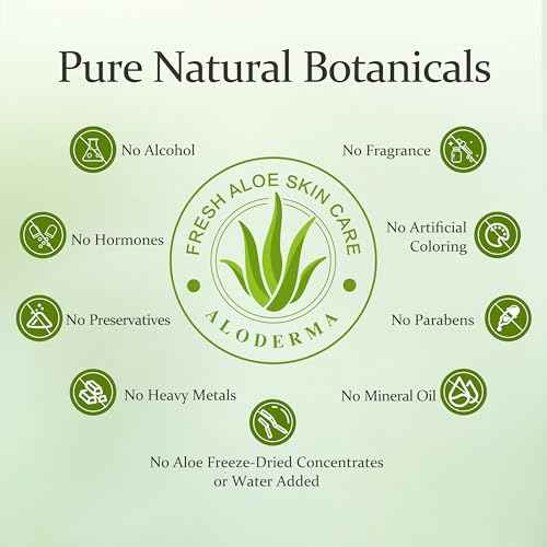 Aloderma Aloe Vera Gel + Tea Tree Oil, Made with Refreshing Organic Aloe for After Sun Skin Care, Multipurpose Use for Hair and Scalp, and Face or as a Shaving Gel or Aftershave - 10.6Oz x 3btls