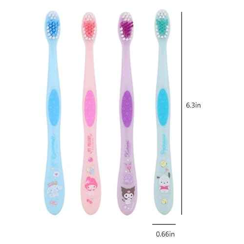 Generic Set of 4, Cute Toothbrush Set, Compact Head