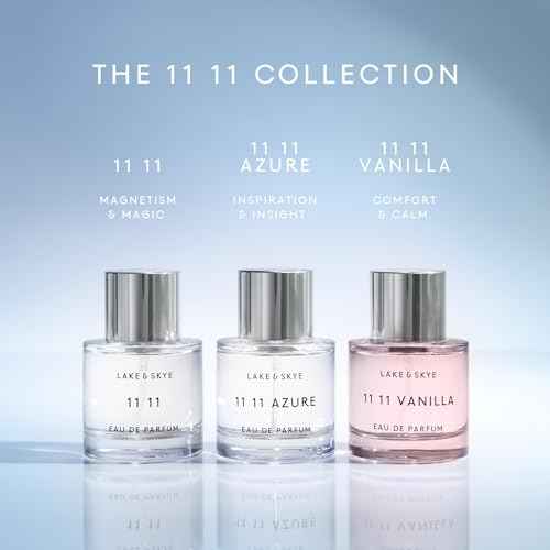 Lake & Skye 11 11 Vanilla Eau de Parfum 50mL - Long Lasting - Vanilla, Dreamy, Cr?me, Skin Musk, Cashmere, Clean, Vegan, Paraben-Free, Cruelty-Free