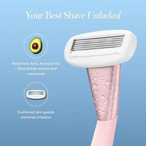 Athena Club Women's Extra Gentle Cloud Shave Foam + 4 Razor Blade Refills, Shaving Gel, Petal Bloom Scent