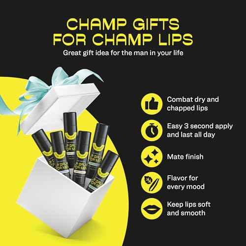 Lip Balm for Men - All Natural Chapstick - Great Stocking Stuffer - Vitamin E and Beeswax - Chapstick for Men - Peppermint, Coconut & Vanilla Lip Balm - Made in the USA (6 pack)
