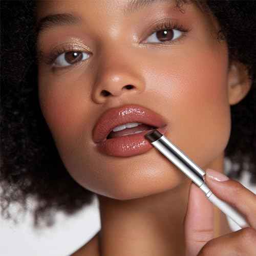 2PCS Honey Lipstick Tinted Lip Balm - Sheer Hydrating Lipstick for All Skin Tones - Moisturizing Lip Color, Nourishing Lip Balm with a Hint of Natural Black Cherry Tint (Black & Pink)