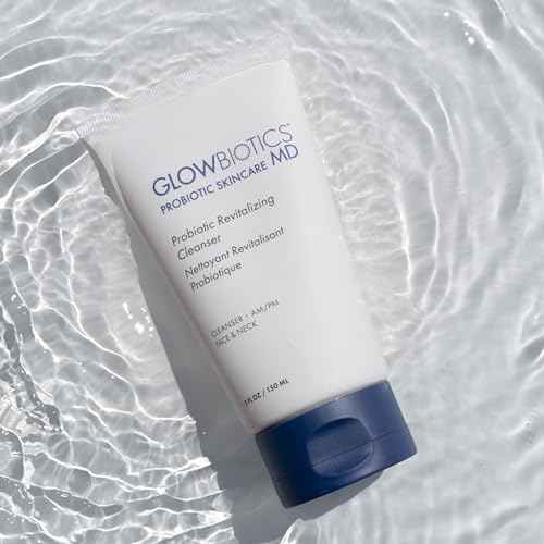 Glowbiotics Probiotic Revitalizing Cleanser 5 oz ? Gentle Hydrating Face Wash with Probiotics, Peptides & Aloe Vera | Daily Cleanser for Sensitive, Dry & Aging Skin