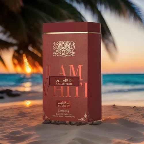 Lattafa Ana Abiyedh Scarlet – Fruity, Floral, Spicy, Sweet – Eau de Parfum Spray Long-Lasting Fragrance for Unisex, 2.0 Ounce / 60 ml