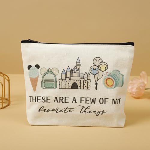 2 Pcs Cartoon Mouse Makeup Bags for Women, Cute Travel Cosmetic Bag, Large Capacity Waterproof Toiletry Bag with Zipper, Birthday Gifts for Her