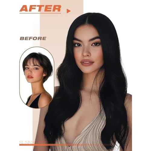 Sunny Hair Tape in Hair Extensions Human Hair 28inch Hair Extensions Real Human Hair Tape in Extensions for Women Jet Black Invisible Remy Hair Natural Straight Skin Weft Double Sided Tapes 20Pcs 50g