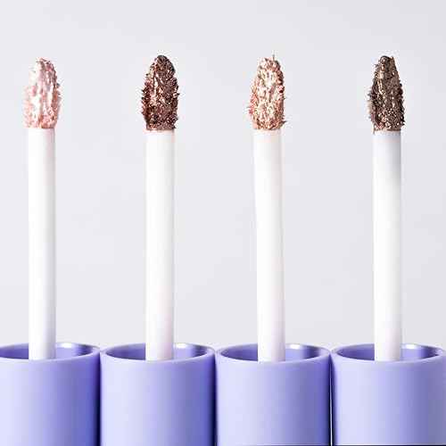 Gloweye Liquid Eyeshadow - Highly Pigmented Shimmer Eyeshadow - Intense Color Payoff and Long-Lasting Wear - 04 Rose Quartz - 0.084 oz