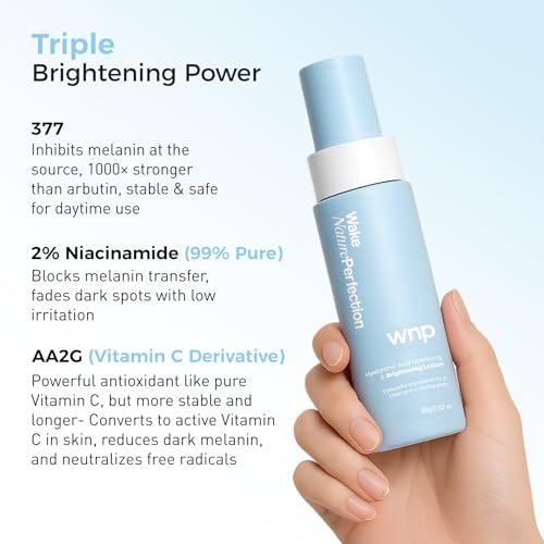 WNP Hyaluronic Acid Hydrating & Brightening Lotion: 4D Hyaluronic Acid, 2% Niacinamide, 377, Vitamin C Deep Moisture & Radiance Boosting Facial Moisturizer Vegan SkinCare for All Skin Types