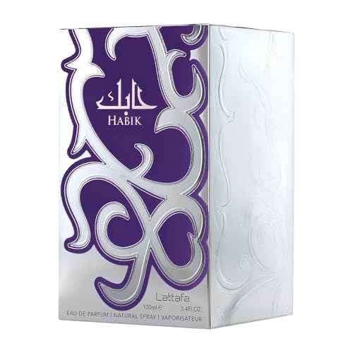 Lattafa Habik ? Spicy, Aromatic, Woody, Musky ? Eau de Parfum Spray Long-Lasting Fragrance for Men, 3.4 Ounce / 100 ml