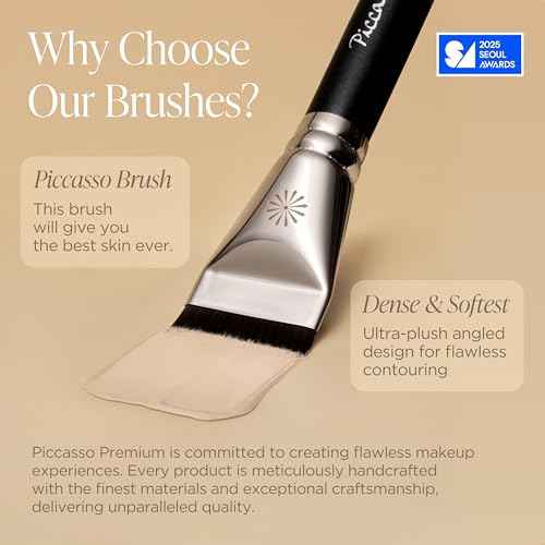 Korean Piccasso Brush FB11 Spatula Brush ? Professional Foundation Brush for Liquid Makeup, Flat and Soft Bristles for Seamless Application, Ideal for Liquid Foundation and Cream Face Makeup