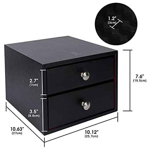 J JACKCUBE DESIGN Essential Oil Organizer Storage Box Case, Holds 96 Bottles 5-15ml Essential Oils, Roller Bottles- Leather Drawer Oil Holder Display- MK525A
