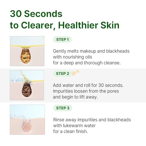 AVCA Green Herb Blackhead Cleansing Oil ? Makeup & Blackhead Remover, Plant-Based Oils with Vitamin E & Squalane, Lightweight Pore Cleanser, Korean Skincare for Normal/Oily Skin, 6.76 fl oz (200 mL)
