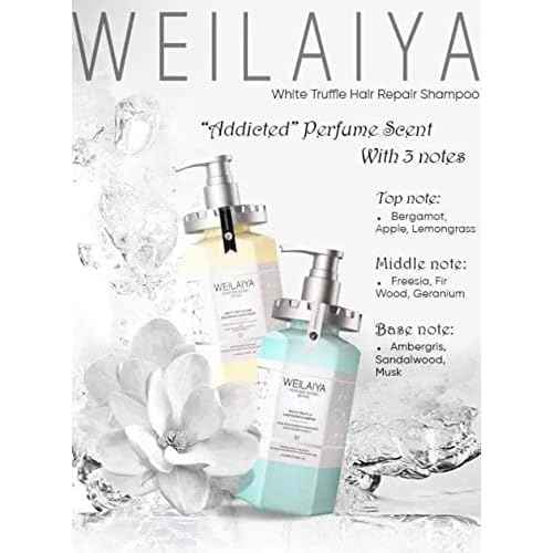 Weilaiya White Truffle Shampoo 450mL & Conditioner 450mL Unisex For All Types of Hairs (Frizz Control, Repair Damaged Hair, Anti-Aging Scalp, Nourishing, Moisturizing & Strengthening)