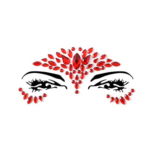FACEGEM LONDON Face Gems Adhesive Glitter Jewel Tattoo Sticker Festival Gems Rave Party Body Make Up (60 PCS FACE GEMS)