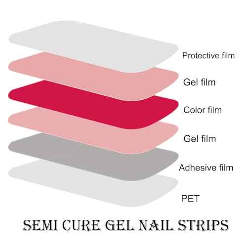 Semi Cured Gel Nail Strips - White French Tip with Clear Base, 20 Pcs DIY at Home Nail Art, UV/LED Lamp Required, Beginner Friendly & Salon Quality Manicure