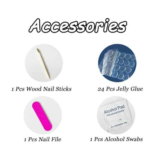 Handmade Press on Nails Rhinestones Press on Nails Short Duck Shaped Fake Nail White French Acrylic Nails Full Cover Reusable Flower False Nail for Women Girls Nail Accessories (Size M)