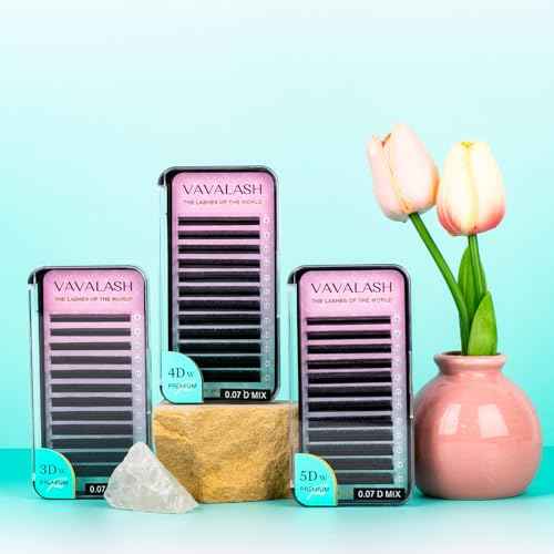 VAVALASH U 5D Lash Extensions D Curl 0.07mm 8-15mm Mix Tray 5D UU Lash Fans Eyelash Extension U Shaped Natural Wispy Volume Lashes Extension Soft Matte Black Lashes (U-5D-0.07-D-8-15mm)