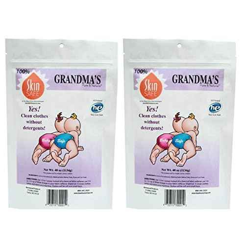Grandmas Pure & Natural All Natural Laundry Soap, White, Unscented, 40 Ounce (Pack of 2)
