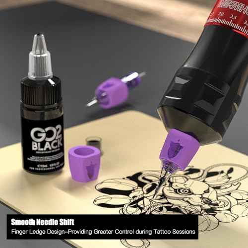 Wormhole Tattoo Gun Kit 2,300mAh Battery Professional Xtreme Tattoo Ink and 20 Tattoo Needles Smart Tattoo Pen Wireless Tattoo Machine Kit Multi-function Tattoo Pen Smart Display 7 Strokes Length