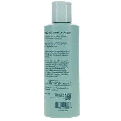 Clean Zyme - Exfoliating Face Cleanser with Proteolytic Enzymes (Papain from Green Unripened Papaya) - Cruelty Free - Made in The USA - 6 fl oz
