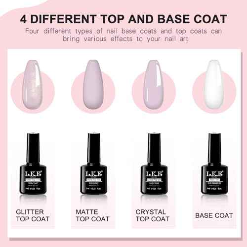 LKEE Gel Nail Polish Kit with U V Light 108W, 65 Pcs Gel Nail Polish Set All Season Gels Nail Kit Essential Manicure Tools for DIY Nails Art Gifts for Women (36KIT-color 1)
