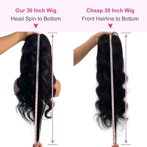 ITODAY 30 Inch Body Wave Lace Front Wigs Human Hair Pre Plucked 200% Density 13x4 HD Lace Front Human Hair Wig for Black Women Glueless Virgin Lace Frontal Wigs