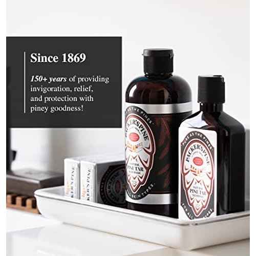 Packer's Pine Tar Body Wash | Soothing Mens Shower Gel For Psoriasis Relief | Made With Natural Pine Tar and Pine Oils | Paraben & Sulfate-Free, 16 fl oz, 2 Pack