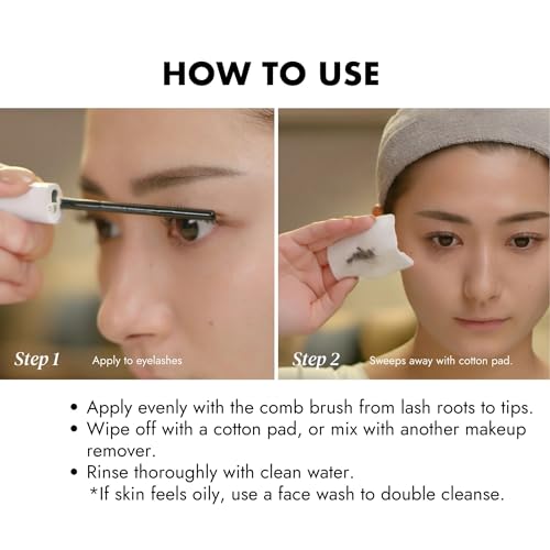 Heroine Make by KissMe Speedy Mascara Remover, Gentle Eye Makeup Remover for Waterproof Mascara, Fast-Acting & Non-Irritating Cleanser, Removes Stubborn Eye Makeup, From Japan