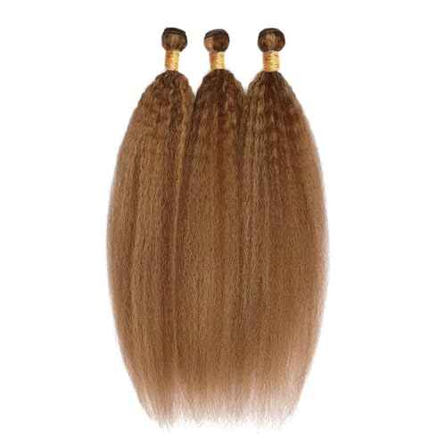 P427 Highlight Blonde Bundles Human Hair Brown Kinky Straight 3 Bundles 26 28 30 Inch Unprocessed Brazilian Virgin Remy Honey Blonde Yaki Straight Bundle Human Hair Extensions