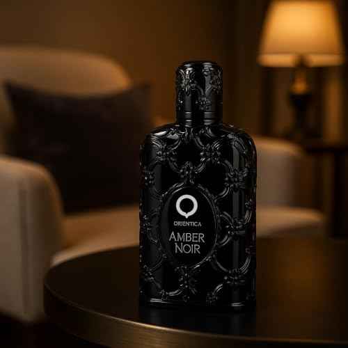 Orientica Luxury Collection Amber Noir Eau De Parfum ? Woody, Spicy, Elemi, Fig, Carrot, Lily of the Valley, Cedarwood, Sandalwood, Musk - Arabic Perfume for Men & Women ? 2.7oz / 80ml