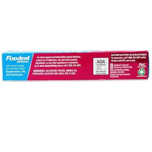Fixodent Cream Size 2.4z Fixodent Denture Adhesive Cream Original 2.4 Ounce (Pack of 6)