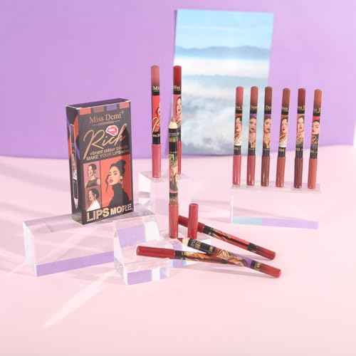 12PCS Lip Liner Pencils Set Pack for Shaping & Sculpting Lips, Modifieddark Lip Color Lipsticks,Long-Lasting Waterproof Lipsticks. (03, Color)