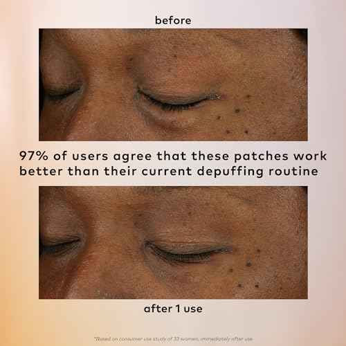 The Good Patch De-Puff Cooling Hydrogel Under Eye Patches for Puffy Eyes and Under Eye Bags, Made with Caffeine, Aloe Vera, Gotu Kola, Clinically Proven (18 Total Patch Sets)