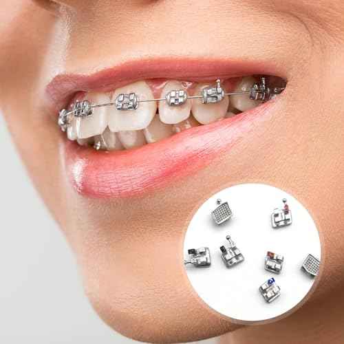 400pcs/Pack 022 Slot Bondable with Hook on 345 Teeth Model Mini Roth Brackets Roth,5 pieces per pack 20 pieces per pack.