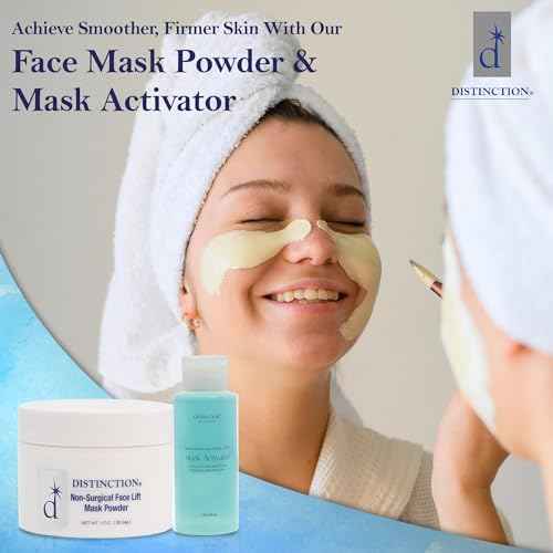 Distinction Firmalift Instant Firming Face Lift Powder & Activator Combo - Anti Aging to Tighten & Tone Skin for a Radiant & Youthful Glow - Great for Fine Lines Wrinkles